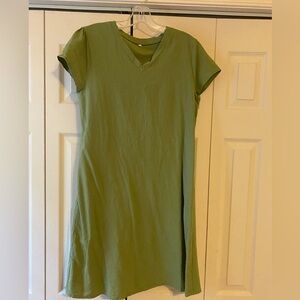 Green t-shirt style dress